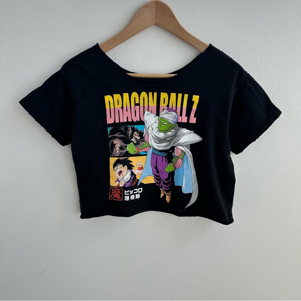 Dragon Ball Z Black Off the Shoulder Crop Top